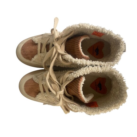 Rocket Dog Flair Irmo Comfort High Top Sneakers Womesn Size 6M Mauve Combo Cord - Picture 9 of 11